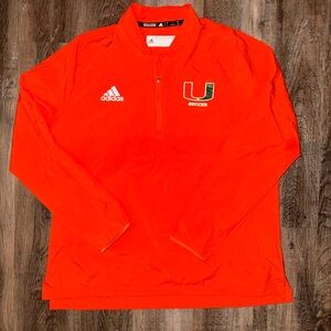adidas Bright Orange Soccer Quarter-Zip Pullover